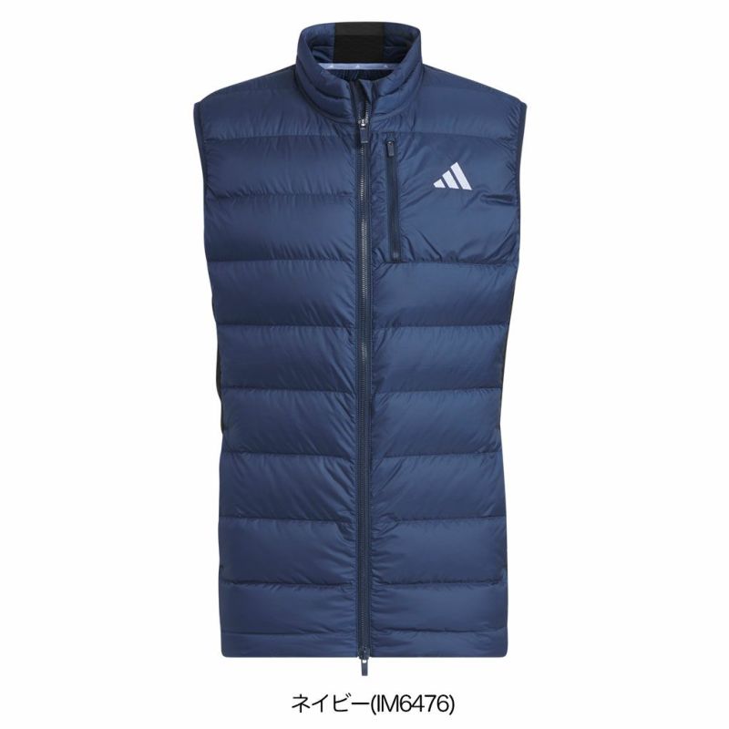 アディダスWIND.RDYチェストポケット付きフルジップダウンベストJTY63メンズゴルウェア2024秋冬モデルadidas日本正規品