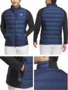 アディダスWIND.RDYチェストポケット付きフルジップダウンベストJTY63メンズゴルウェア2024秋冬モデルadidas日本正規品