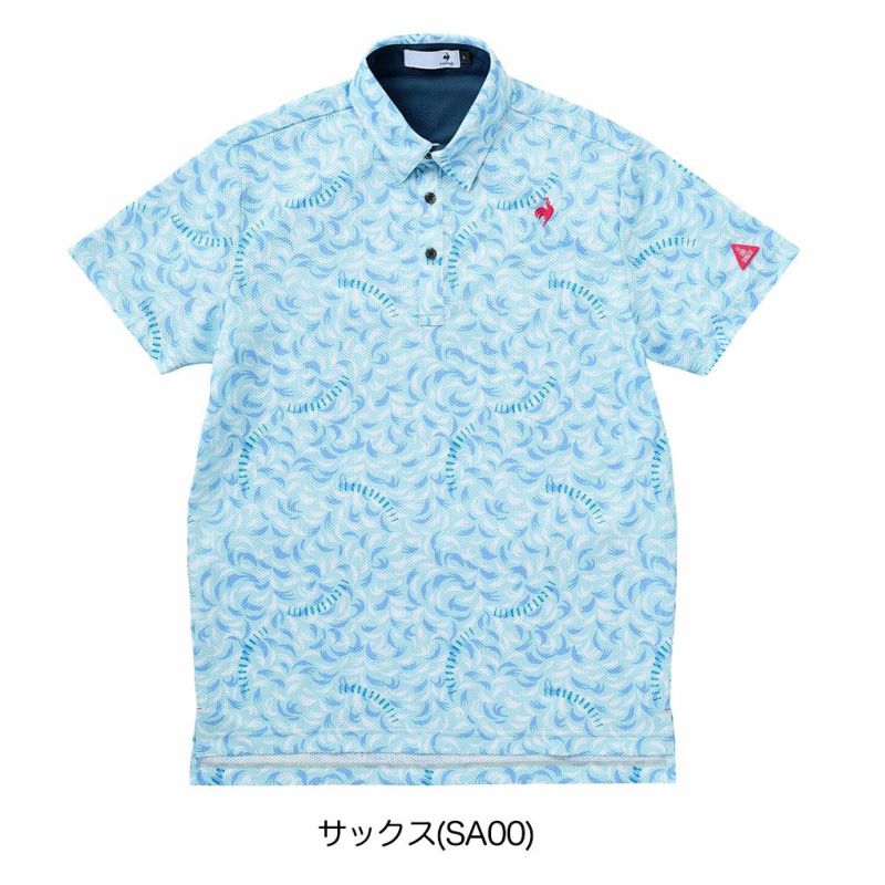 ルコックスポルティフ接触冷感小柄半袖シャツLG5SHS09Mメンズゴルフウェアゴルフlecoqsportifgolf2025春夏モデル日本正規品