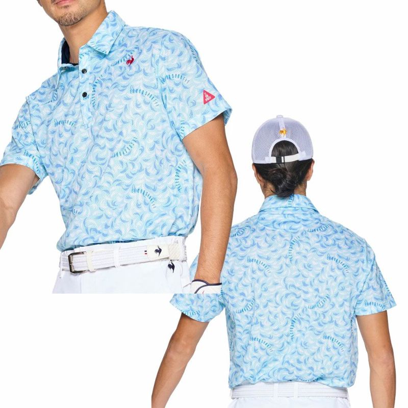 ルコックスポルティフ接触冷感小柄半袖シャツLG5SHS09Mメンズゴルフウェアゴルフlecoqsportifgolf2025春夏モデル日本正規品