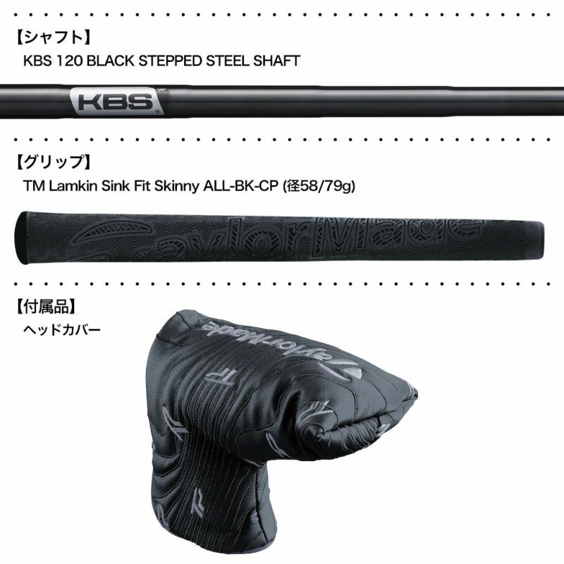 テーラーメイドTPコレクションブラックバンドントラスヒールパターメンズ右用TaylorMade日本正規品2025年モデル