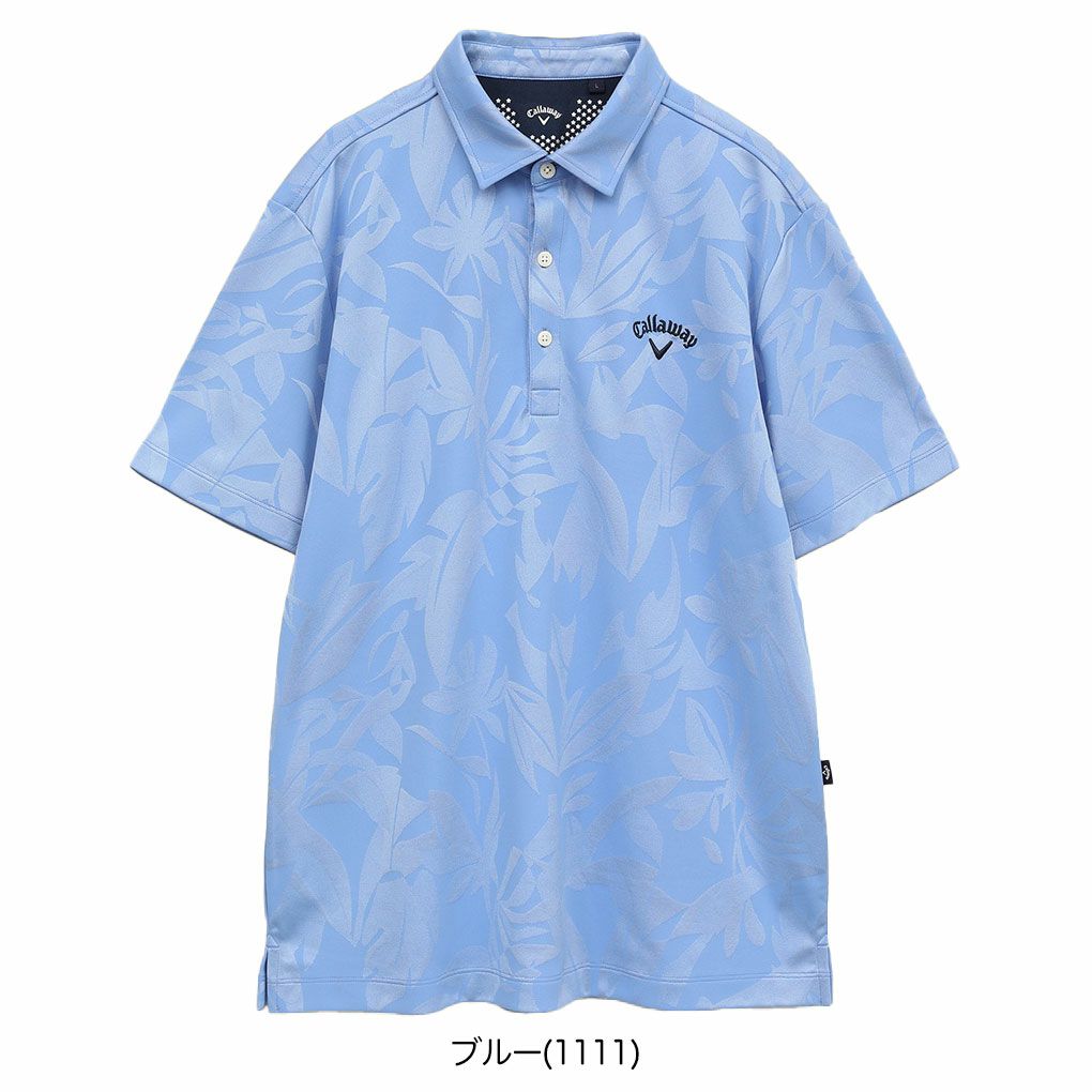キャロウェイフラワージャカードシャツC25134115メンズゴルフウェア2025春夏モデルCallaway日本正規品