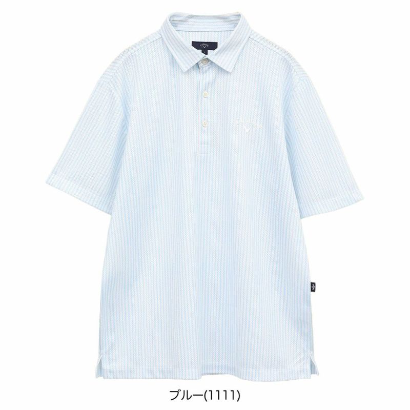 キャロウェイかざあなメッシュストライププリントシャツC25134118メンズゴルフウェア2025春夏モデルCallaway日本正規品