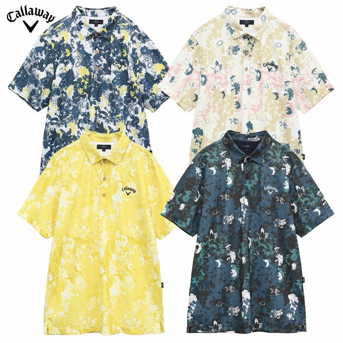キャロウェイ-3℃裏クールフラワープリントカノコシャツC25134125メンズゴルフウェア2025春夏モデルCallaway日本正規品