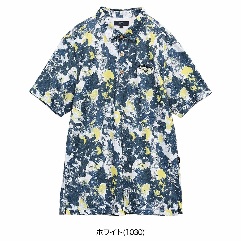 キャロウェイ-3℃裏クールフラワープリントカノコシャツC25134125メンズゴルフウェア2025春夏モデルCallaway日本正規品