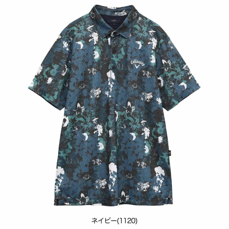 キャロウェイ-3℃裏クールフラワープリントカノコシャツC25134125メンズゴルフウェア2025春夏モデルCallaway日本正規品