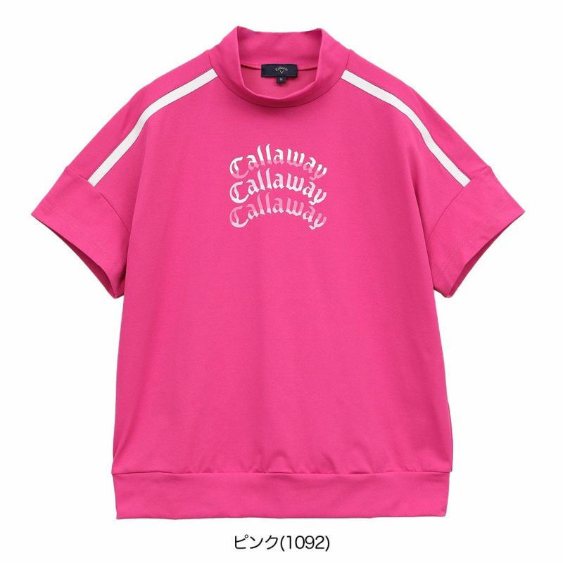 キャロウェイ-3℃裏クール半袖モックネックシャツC25134213レディースゴルフウェア2025春夏モデルCallaway日本正規品