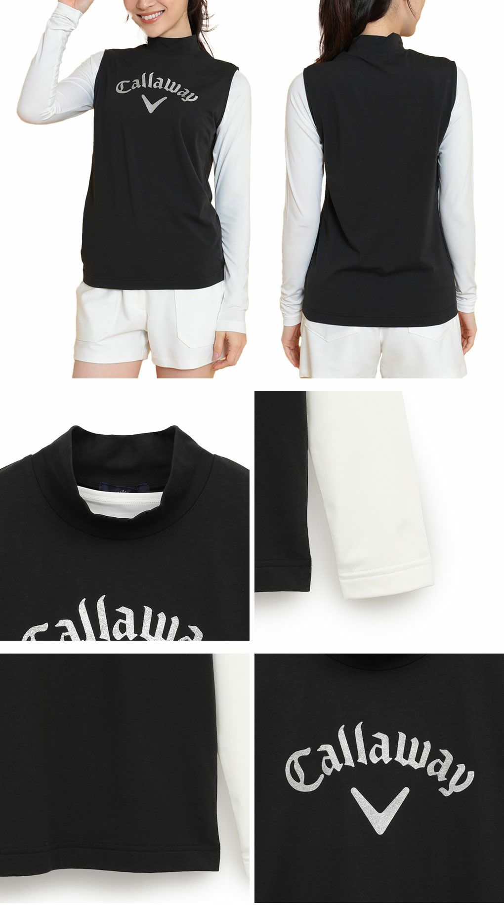 キャロウェイノースリーブセットモックネックシャツC25134217レディースゴルフウェア2025春夏モデルCallaway日本正規品