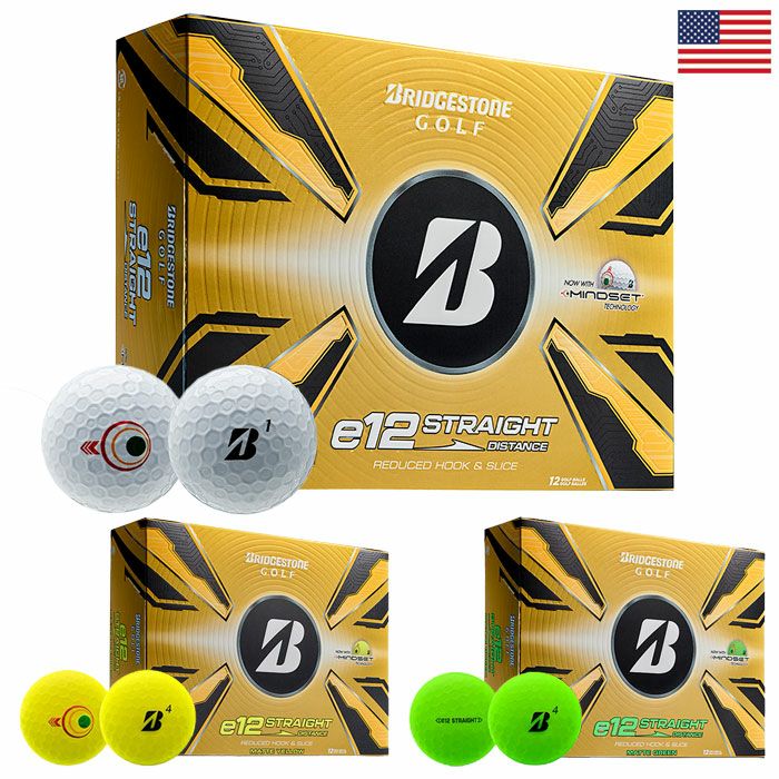 BSブリヂストンゴルフ2025e12Straightゴルフボール1ダース（12球入）BRIDGESTONEGOLFUSA直輸入品