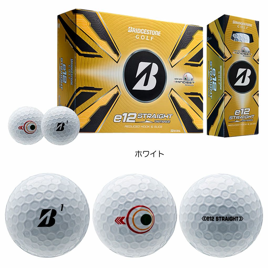 BSブリヂストンゴルフ2025e12Straightゴルフボール1ダース（12球入）BRIDGESTONEGOLFUSA直輸入品