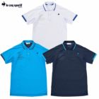 ルコックスポルティフ部分メッシュベーシックデザイン半袖ポロシャツLG5SHS12Mメンズゴルフウェアゴルフlecoqsportifgolf2025春夏モデル日本正規品