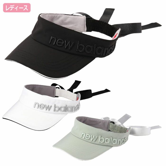 ニューバランスリボンバイザー0125187502レディースゴルフキャップ帽子newbalance2025春夏モデル日本正規品