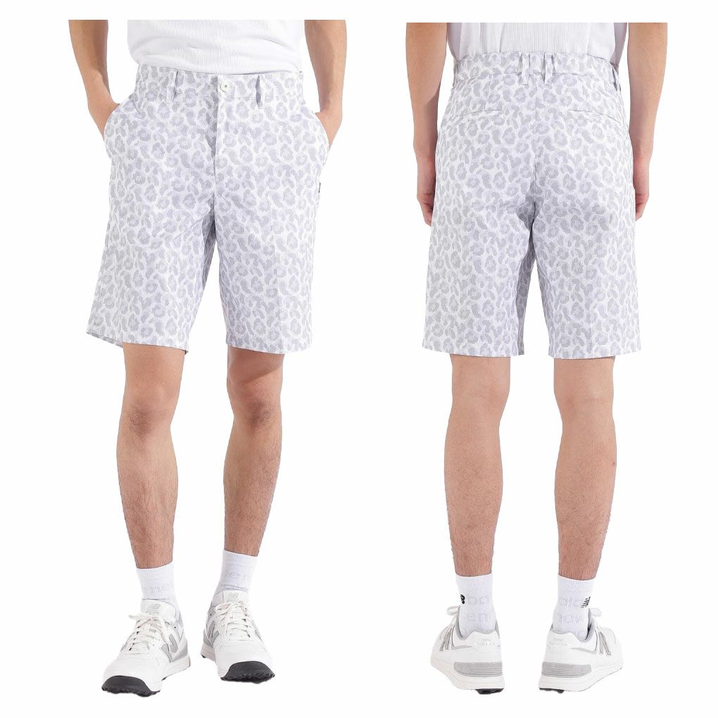 ニューバランスピクセルレオパード柄ハーフパンツ012-5132004メンズゴルフウェアnewbalance2025春夏モデル