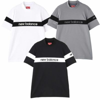 ニューバランス 配色ラインロゴ 半袖 モックネック プルオーバー 012-5166002 メンズ ゴルフウェア newbalance 2025春夏モデル 日本正規品