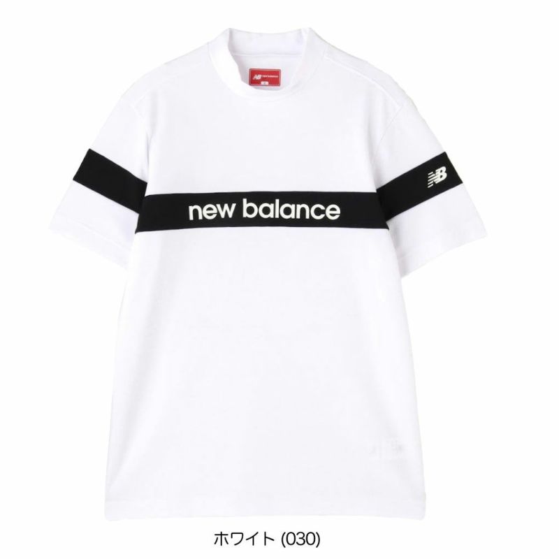 ニューバランス配色ラインロゴ半袖モックネックプルオーバー012-5166002メンズゴルフウェアnewbalance2025春夏モデル日本正規品