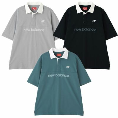 ニューバランス 接触冷感 UVカット 半袖 ラガーシャツ 012-5166004 メンズ ゴルフウェア newbalance 2025春夏モデル 日本正規品