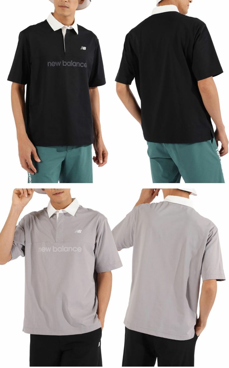 ニューバランス接触冷感UVカット半袖ラガーシャツ012-5166004メンズゴルフウェアnewbalance2025春夏モデル日本正規品