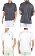 ニューバランスロゴストライプ柄半袖カラーシャツ012-5168006メンズゴルフウェアnewbalance2025春夏モデル日本正規品