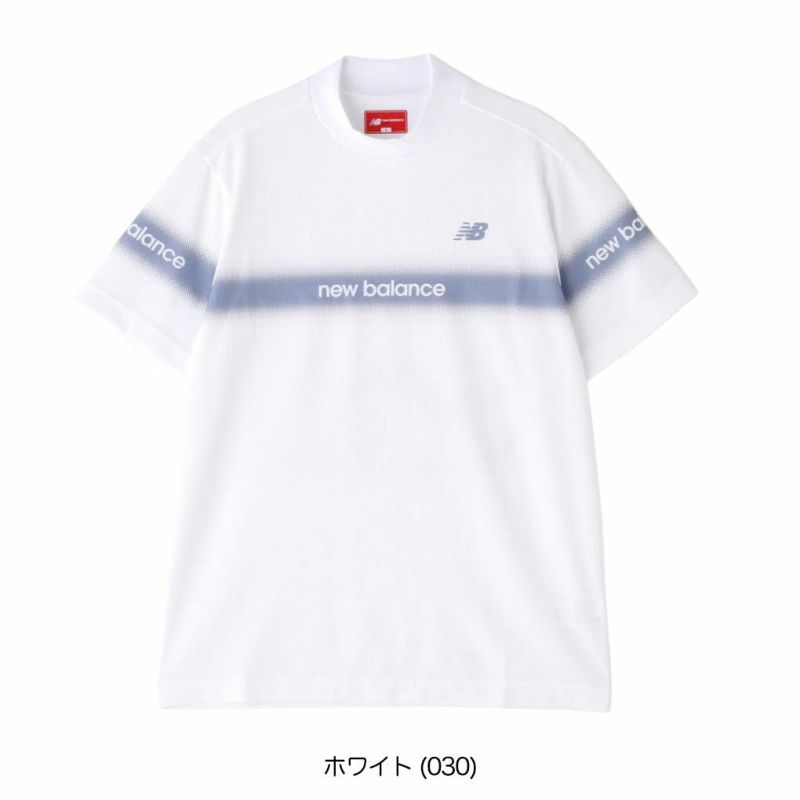 ニューバランス配色ラインロゴ半袖モックネックプルオーバー012-5166002メンズゴルフウェアnewbalance2025春夏モデル日本正規品