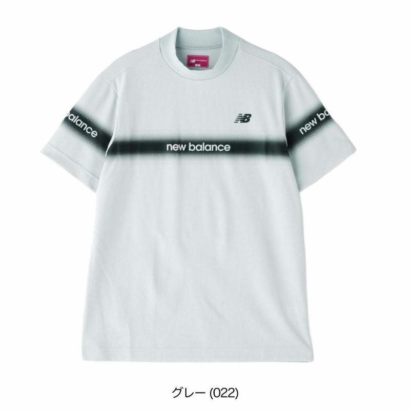 ニューバランス配色ラインロゴ半袖モックネックプルオーバー012-5166002メンズゴルフウェアnewbalance2025春夏モデル日本正規品