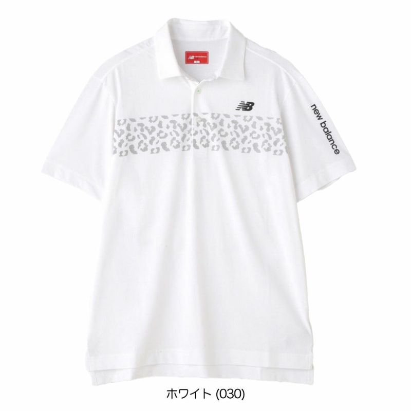 ニューバランスレオパード柄半袖カラーシャツ012-5168009メンズゴルフウェアnewbalance2025春夏モデル日本正規品