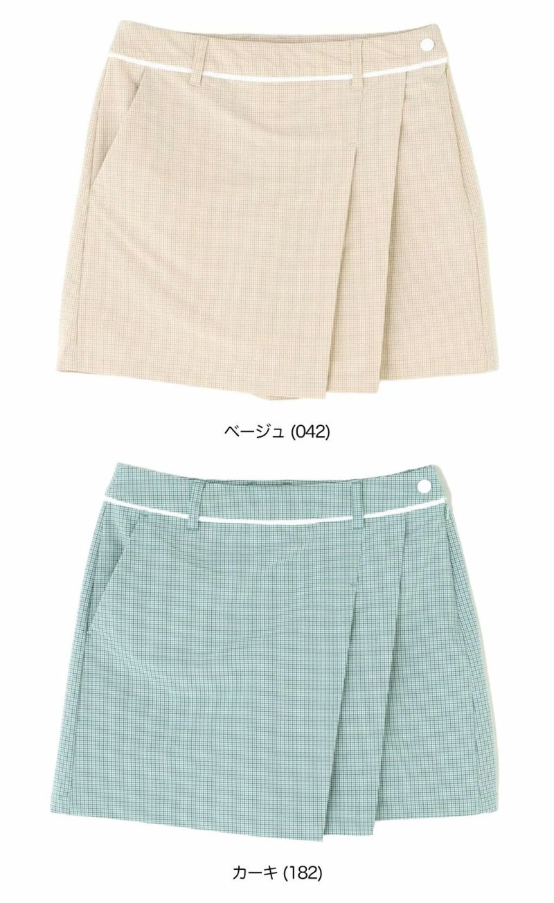 ニューバランスマイクロチェック柄ラップキュロット012-5139501レディースゴルフウェアnewbalance2025春夏モデル日本正規品