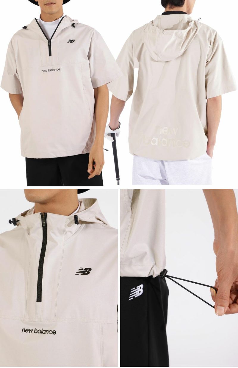ニューバランス撥水防風ハーフジッププルオーバーフーディー012-5121001メンズゴルフウェアnewbalance2025春夏モデル日本正規品