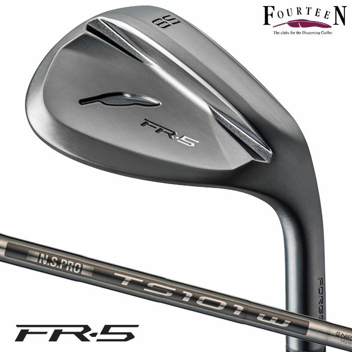 フォーティーンFR-5ウェッジダイヤモンドブラックサテン仕上げメンズ右用N.S.PROTS-101wスチールシャフトFourteen日本正規品