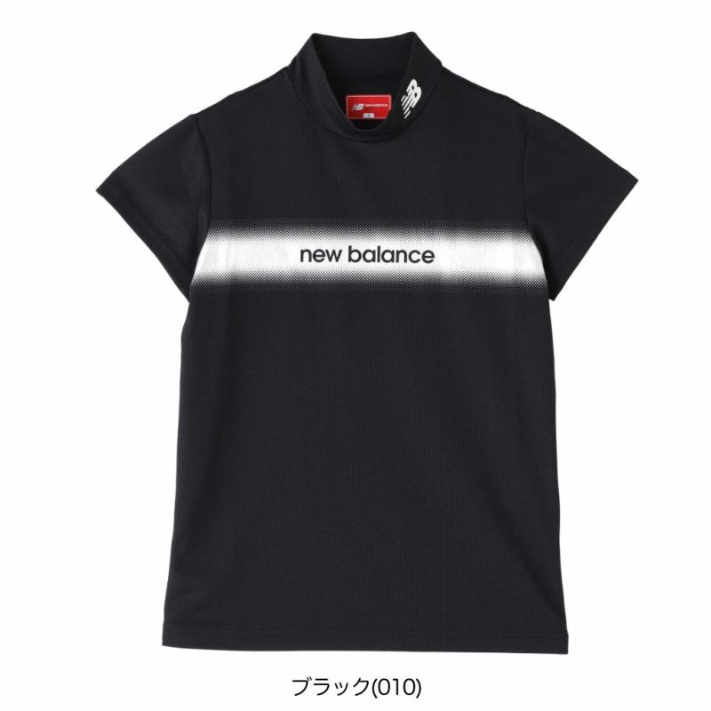 ニューバランス円形配色ロゴライン半袖モックネックプルオーバー012-5166509レディースゴルフウェアnewbalance2025春夏モデル日本正規品