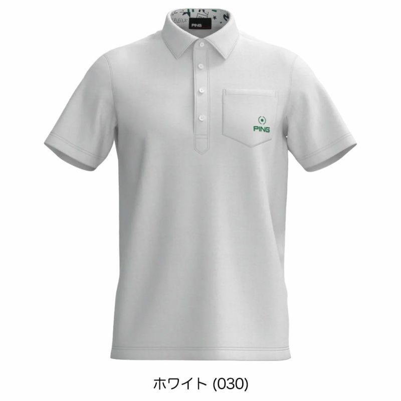 ピンPINGピンメッシュ半袖ポロシャツ621-5160213メンズゴルフウェア2025春夏モデル日本正規品
