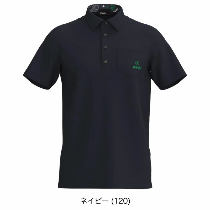 ピンPINGピンメッシュ半袖ポロシャツ621-5160213メンズゴルフウェア2025春夏モデル日本正規品
