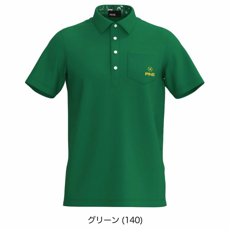 ピンPINGピンメッシュ半袖ポロシャツ621-5160213メンズゴルフウェア2025春夏モデル日本正規品