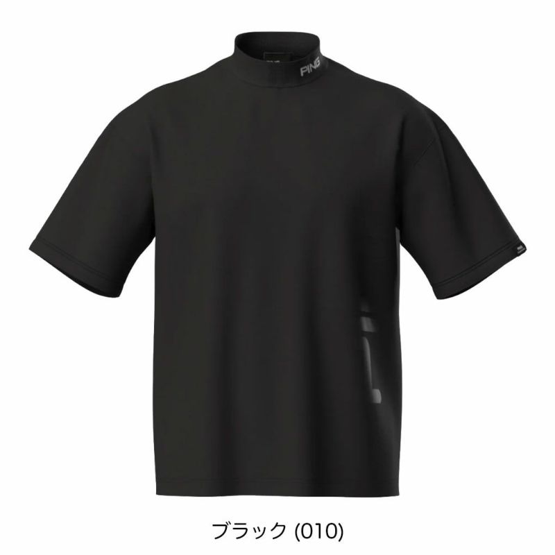 ピンPINGピンダブルメッシュ半袖ハイネックシャツ621-5167305メンズゴルフウェア2025春夏モデル日本正規品