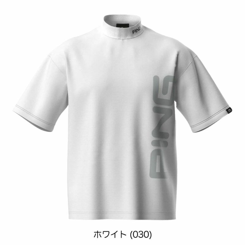 ピンPINGピンダブルメッシュ半袖ハイネックシャツ621-5167305メンズゴルフウェア2025春夏モデル日本正規品