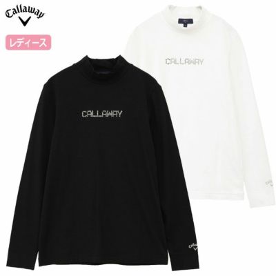 キャロウェイ メタリックロゴ長袖モックネックシャツ C24233200 レディース Callaway ゴルフウェア 2024秋冬モデル 日本正規品
