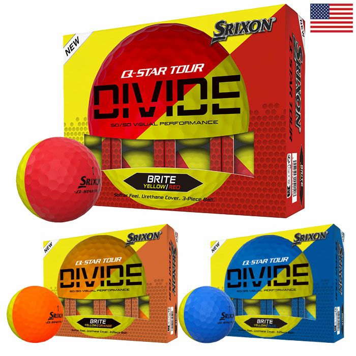 スリクソンSRIXON2025Q-STARTOURDIVIDEボール1ダース12球入りSRIXONUSA直輸入品2025年モデル