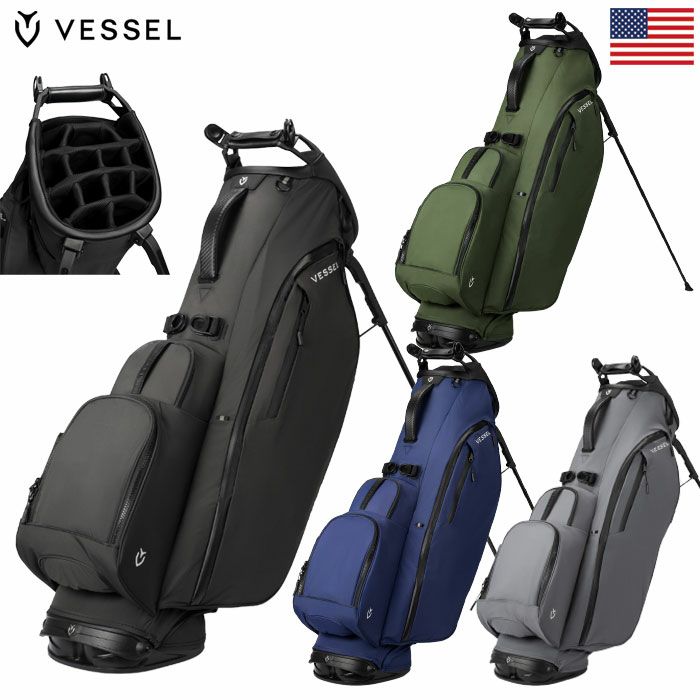 VESSELキャディバッグPlayerAirStandスタンドバッグ14分割トップベゼルゴルフ2025年モデルUSA直輸入品