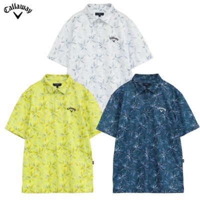 キャロウェイ かざあなメッシュフラワープリントシャツ C25234104 メンズ Callaway ゴルフウェア 2025秋冬モデル 日本正規品