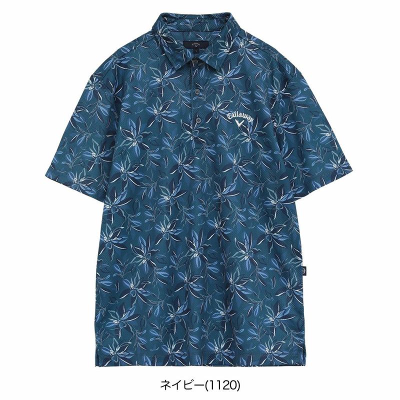キャロウェイかざあなメッシュフラワープリントシャツC25234104メンズゴルフウェア2025秋冬モデルCallaway日本正規品