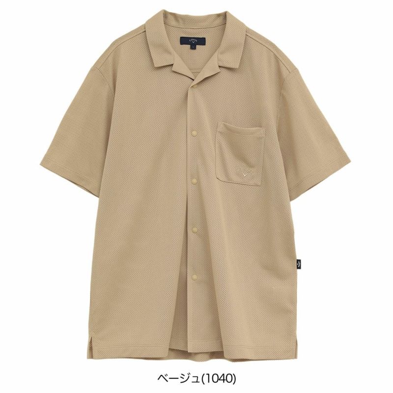 キャロウェイかざあなメッシュ開襟シャツC25234105メンズゴルフウェア2025秋冬モデルCallaway日本正規品