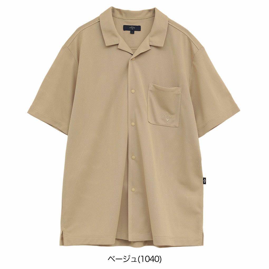 キャロウェイかざあなメッシュ開襟シャツC25234105メンズゴルフウェア2025秋冬モデルCallaway日本正規品