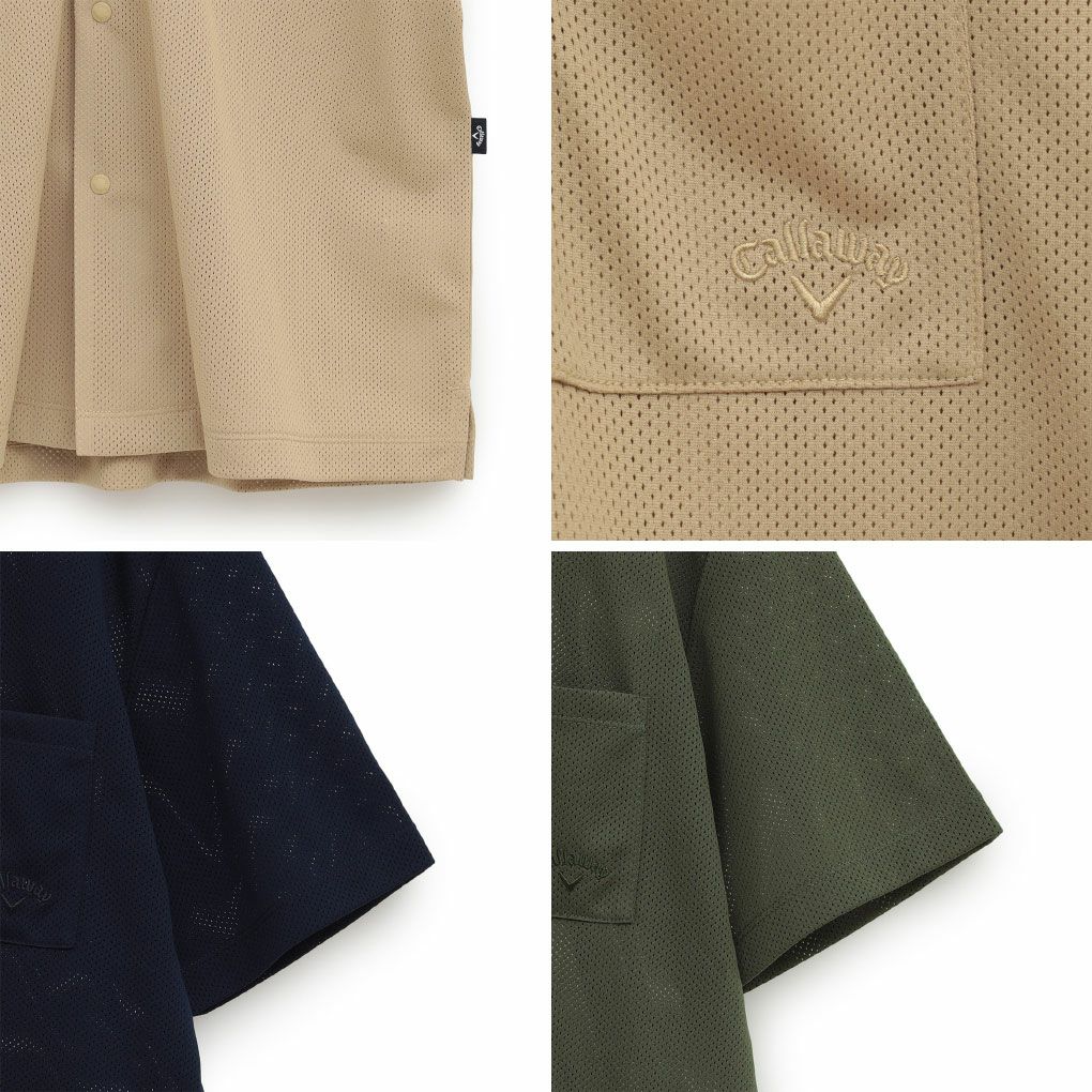 キャロウェイかざあなメッシュ開襟シャツC25234105メンズゴルフウェア2025秋冬モデルCallaway日本正規品