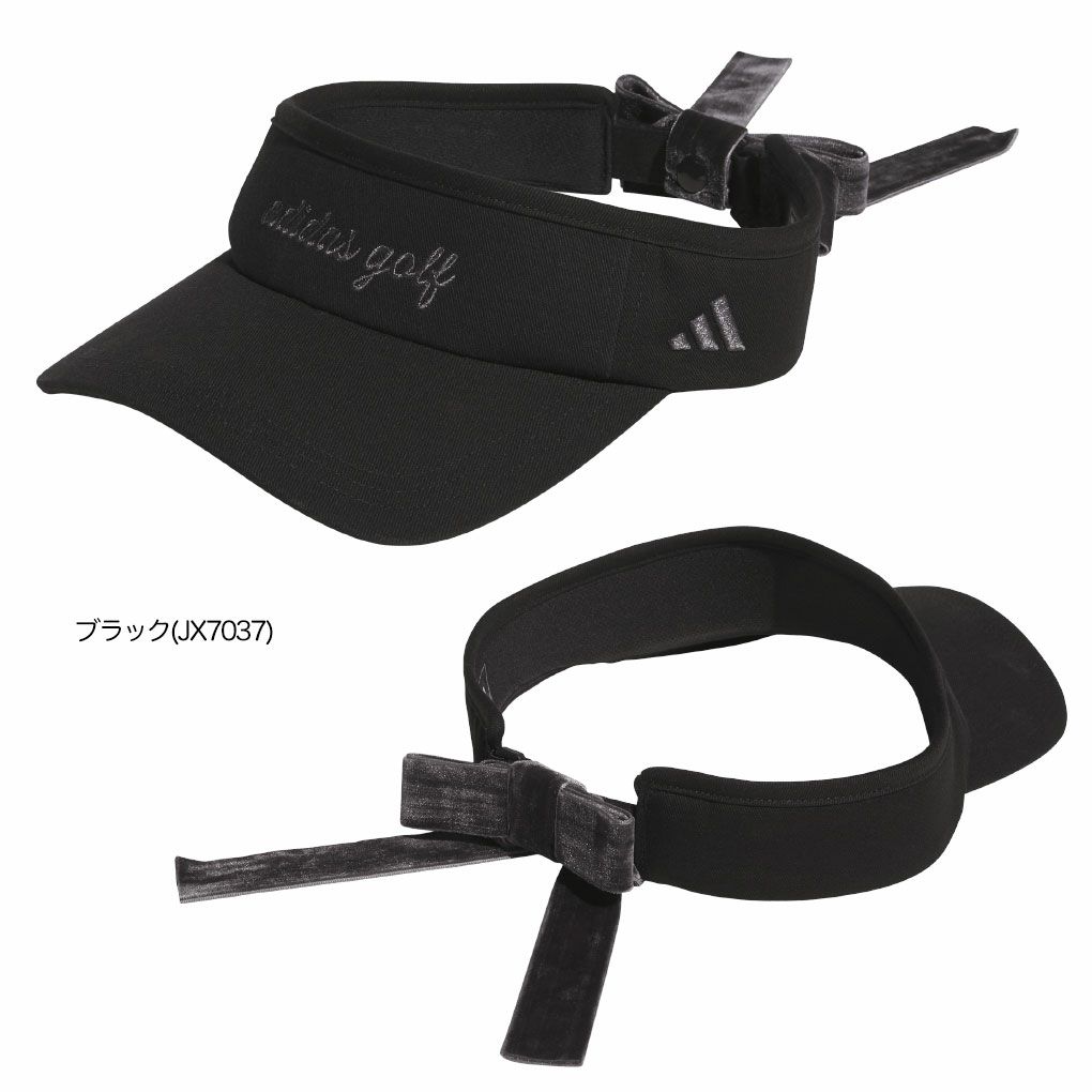 アディダスベロアリボンバイザーKQE26レディースゴルフキャップ帽子2025秋冬モデルadidas日本正規品