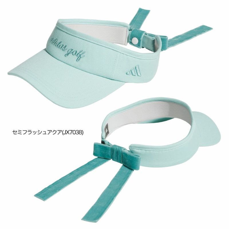 アディダスベロアリボンバイザーKQE26レディースゴルフキャップ帽子2025秋冬モデルadidas日本正規品