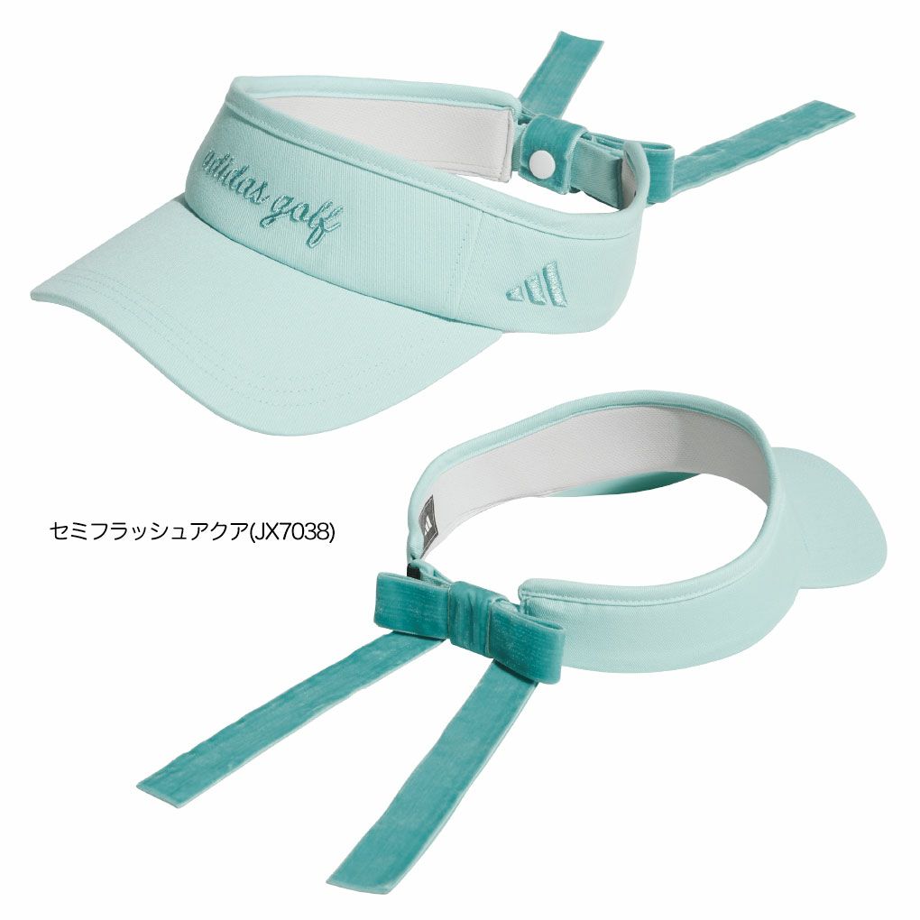 アディダスベロアリボンバイザーKQE26レディースゴルフキャップ帽子2025秋冬モデルadidas日本正規品