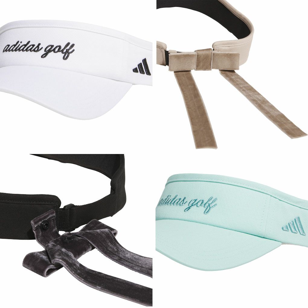 アディダスベロアリボンバイザーKQE26レディースゴルフキャップ帽子2025秋冬モデルadidas日本正規品