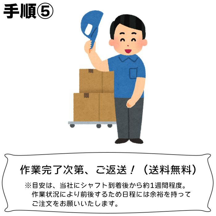 ご自宅で眠っているシャフトのスリーブをご希望モデル対応スリーブへ換装交換修理いたします