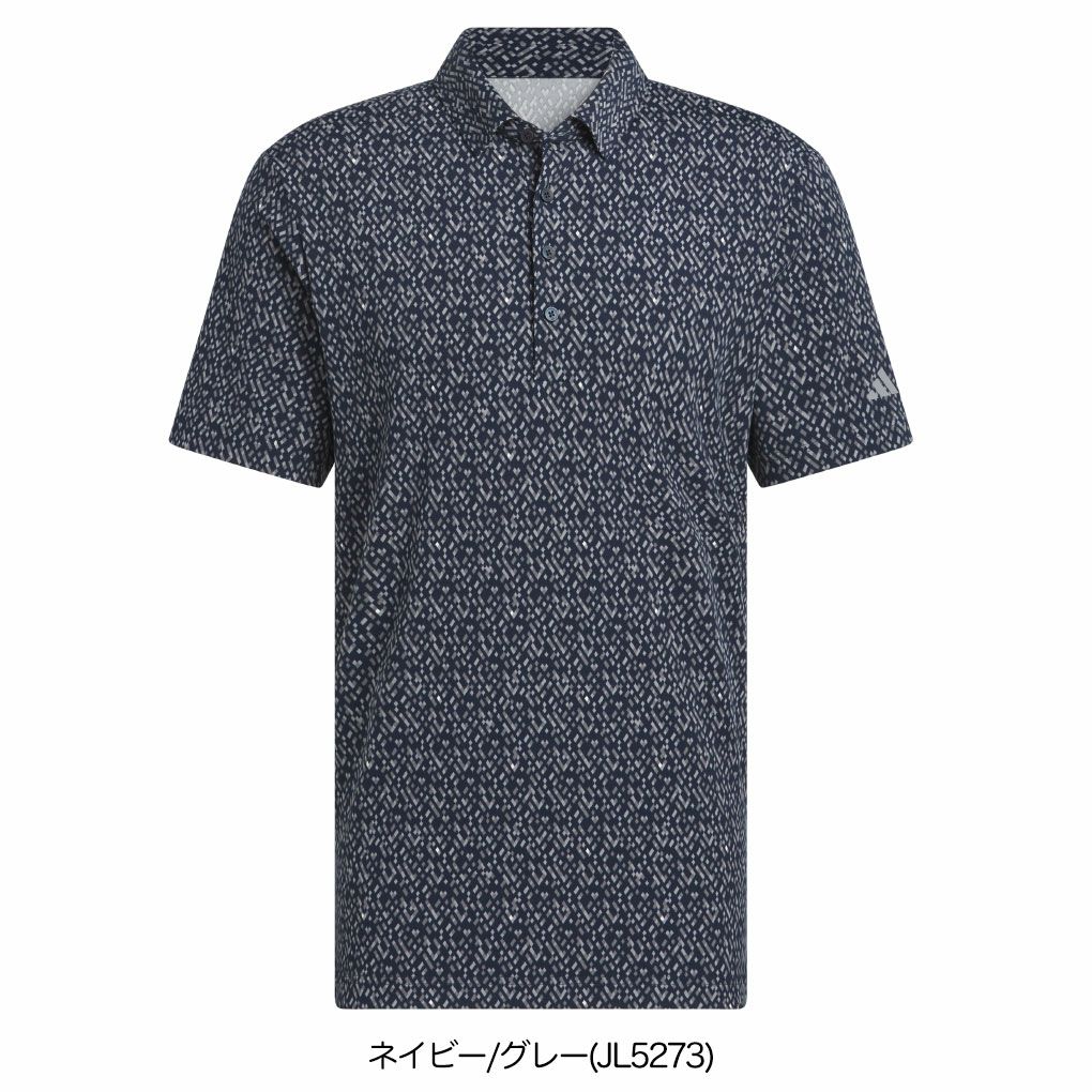 アディダスマイクロ アーガイルグラフィック半袖ボタンダウンシャツJVU16メンズゴルフウェアゴルフ2025秋冬モデルadidas日本正規品