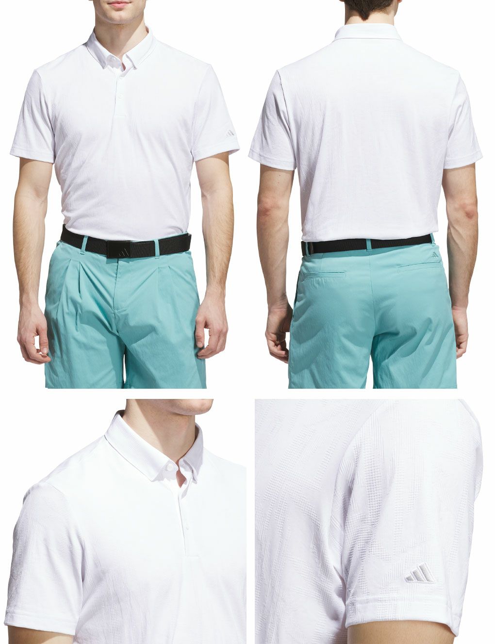 アディダスビヨンドザコースバンブージャガード半袖シャツJVU76メンズゴルフウェアゴルフ2025秋冬モデルadidas日本正規品