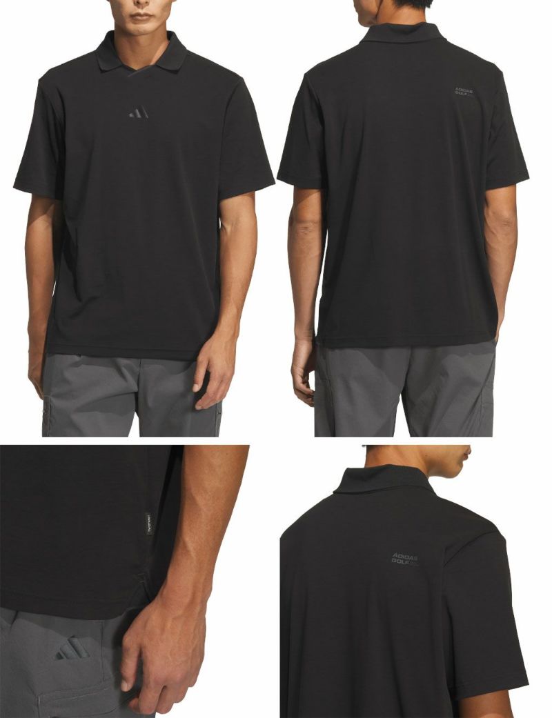 アディダスマイクロビヨンドザコースツイストニットスキッパーカラー半袖ポロシャツJUW96メンズゴルフウェアゴルフ2025秋冬モデルadidas日本正規品